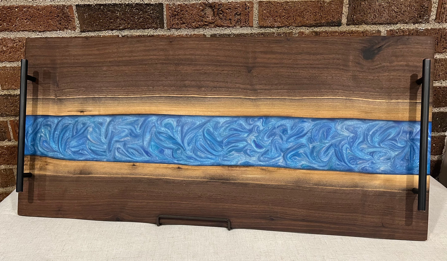 Walnut + Resin Serving Tray