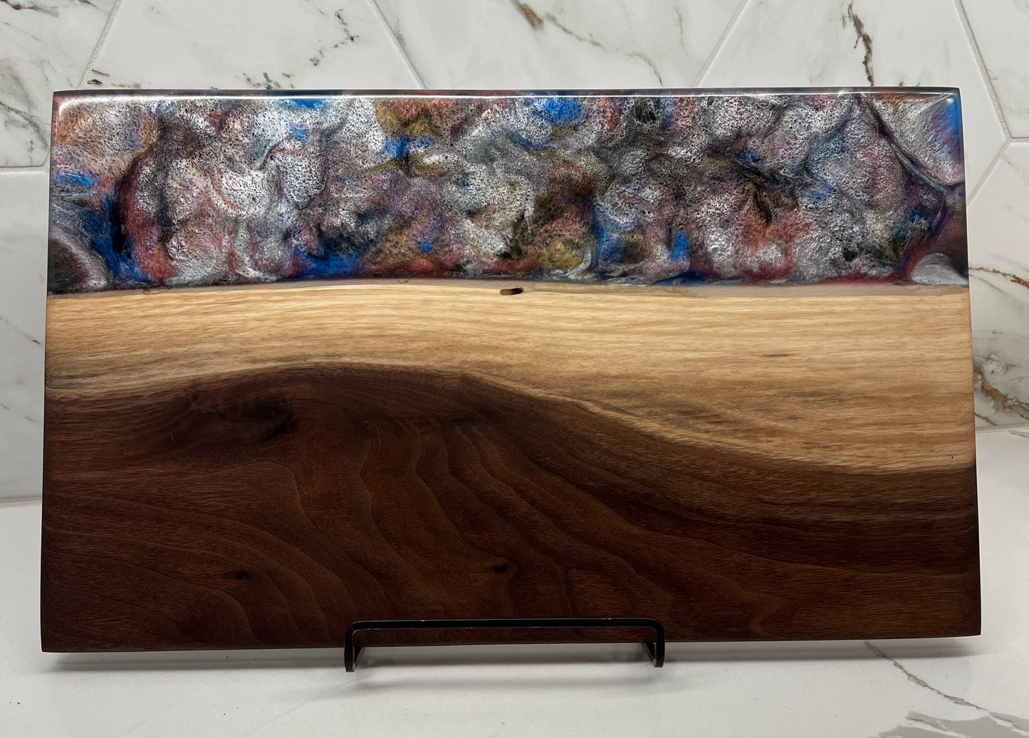 Walnut + Resin Serving Tray
