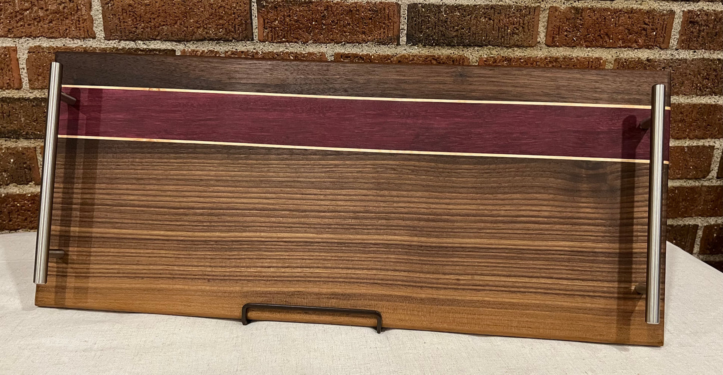 Walnut + Maple + Purpleheart Serving Tray