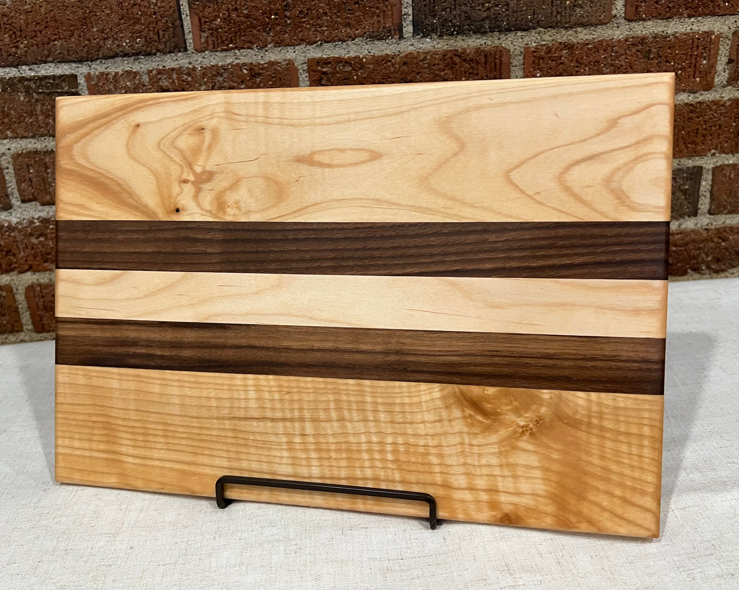 Walnut + Curly Maple Cutting Board