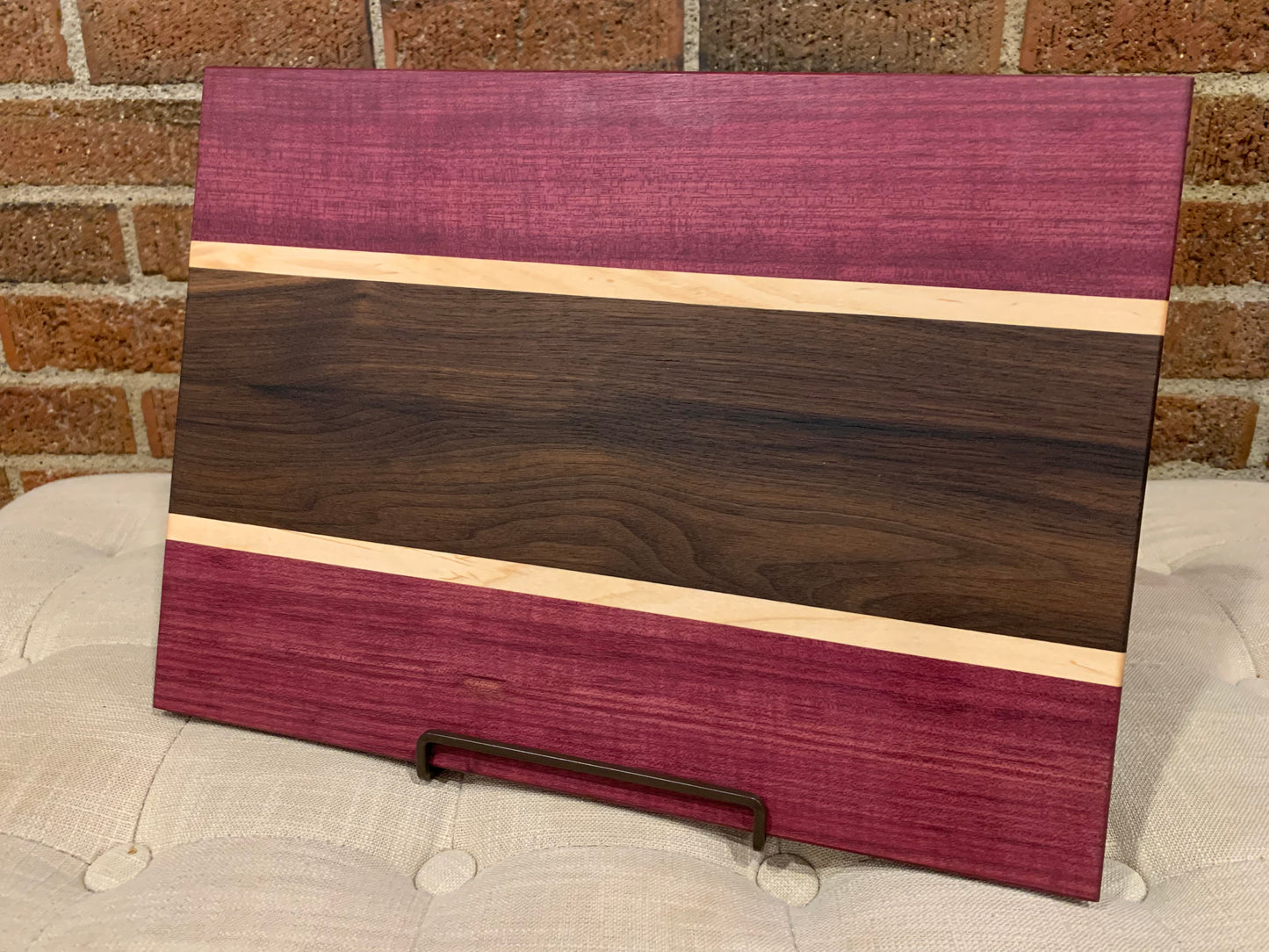Purpleheart + Walnut + Maple Cutting Board