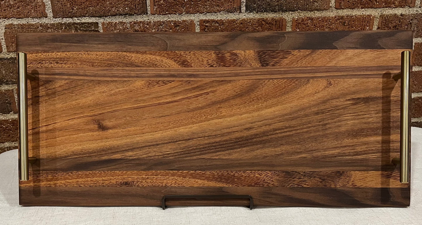 Walnut + Monkeypod Serving Tray