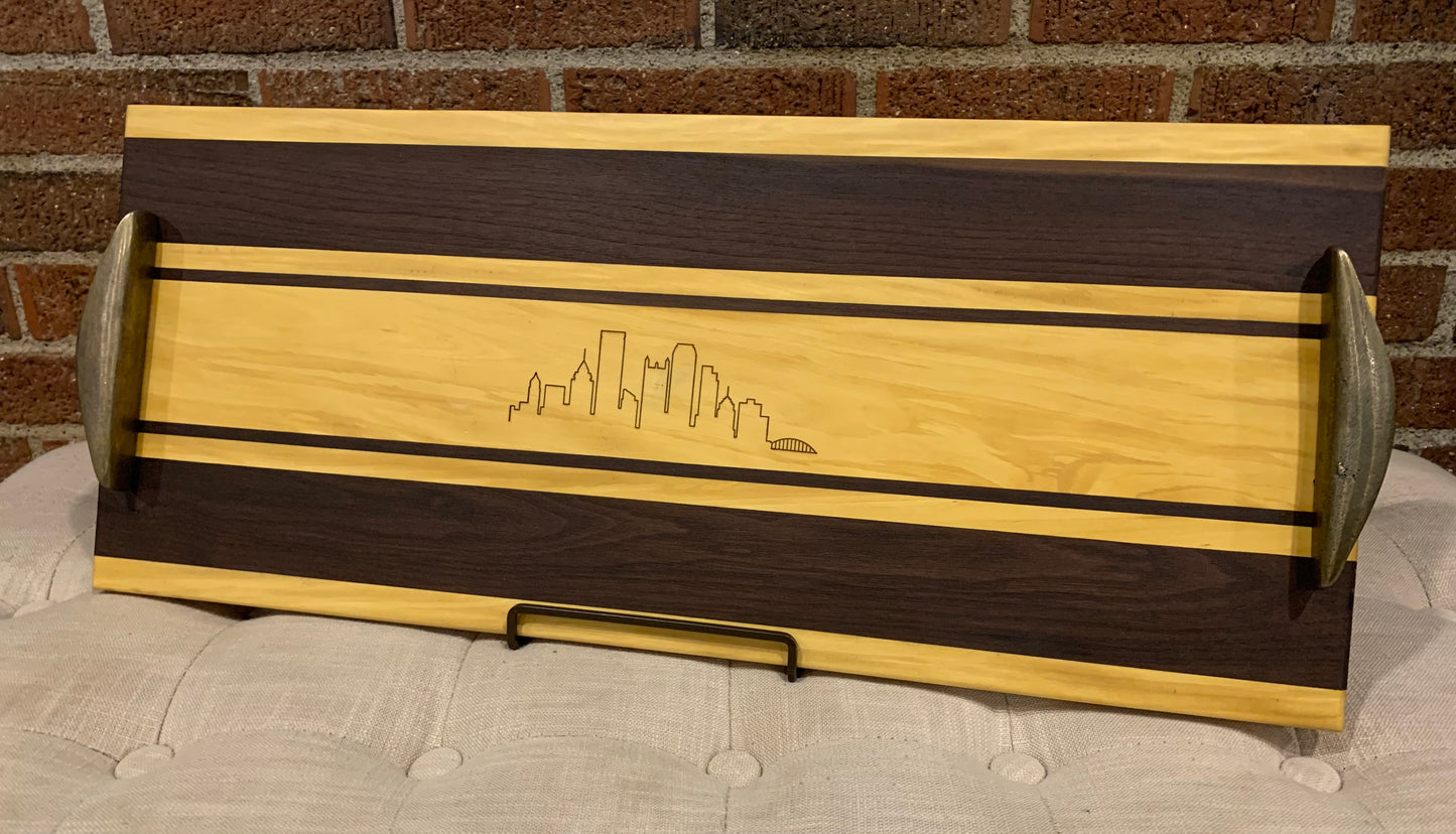 Walnut + Yellowheart Serving Tray