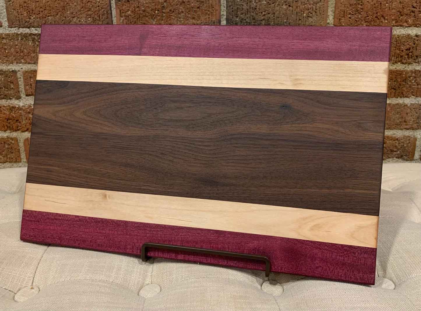 Walnut + Purpleheart + Maple Cutting Board