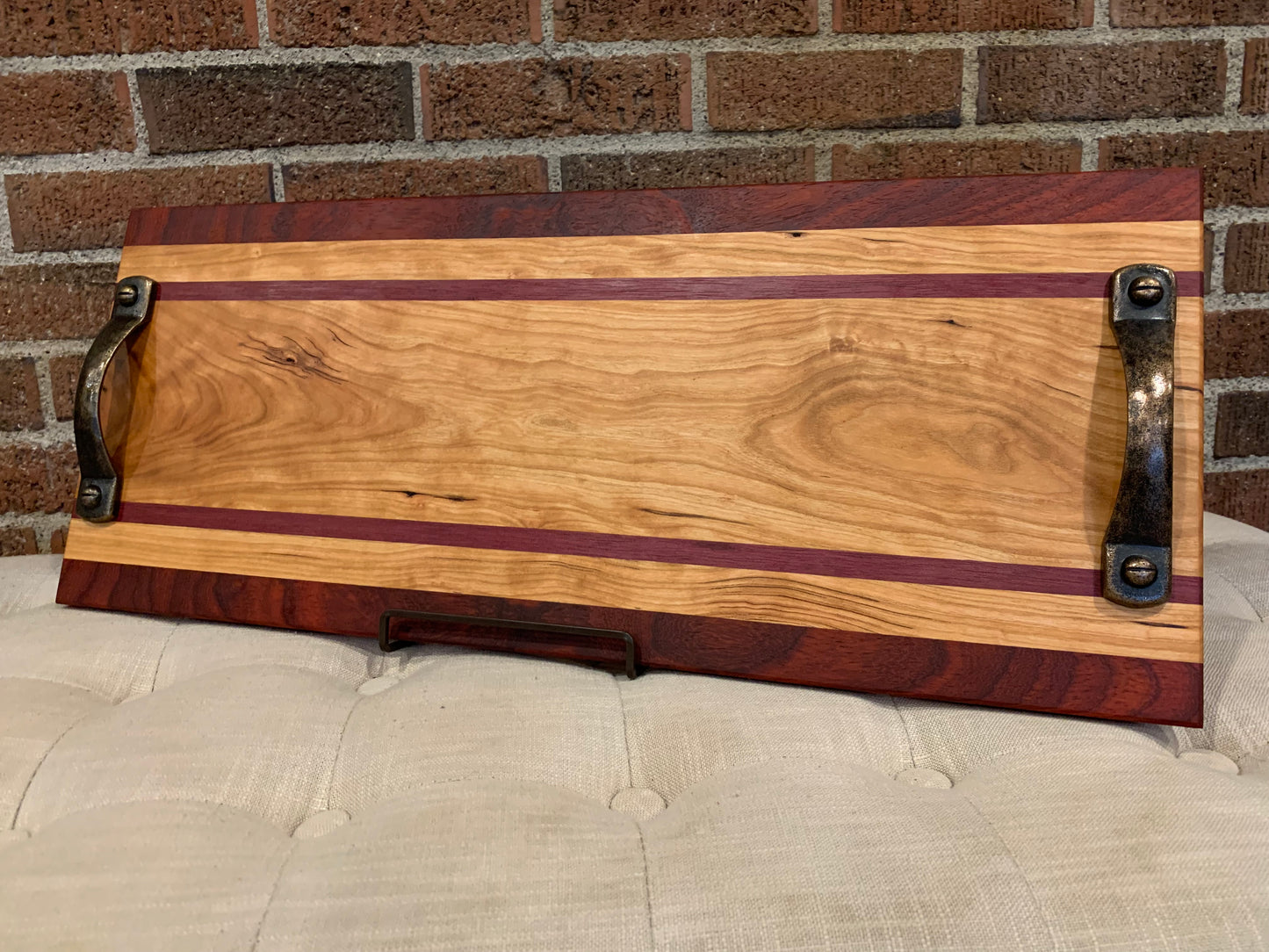 Cherry + Purple Heart + Padauk Serving Tray