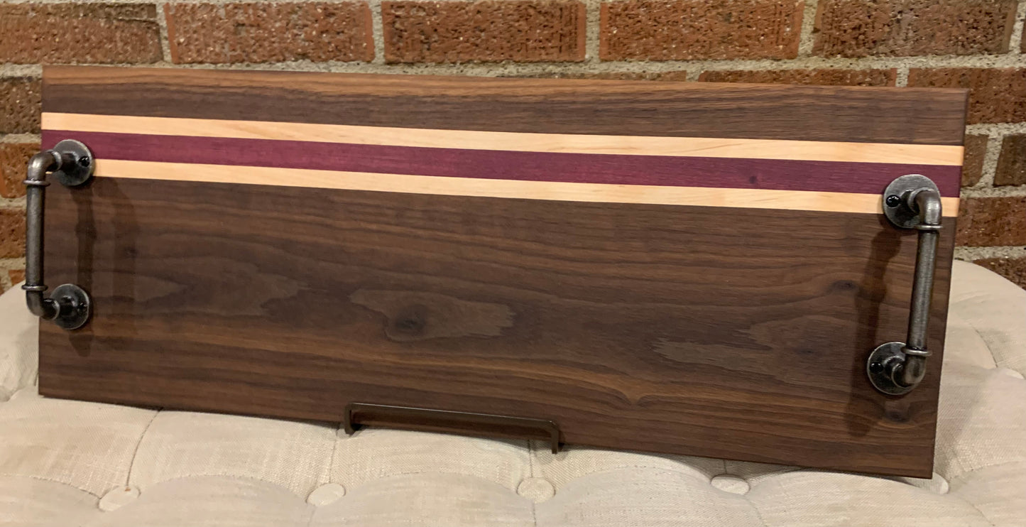 Walnut + Purpleheart + Maple Serving Tray