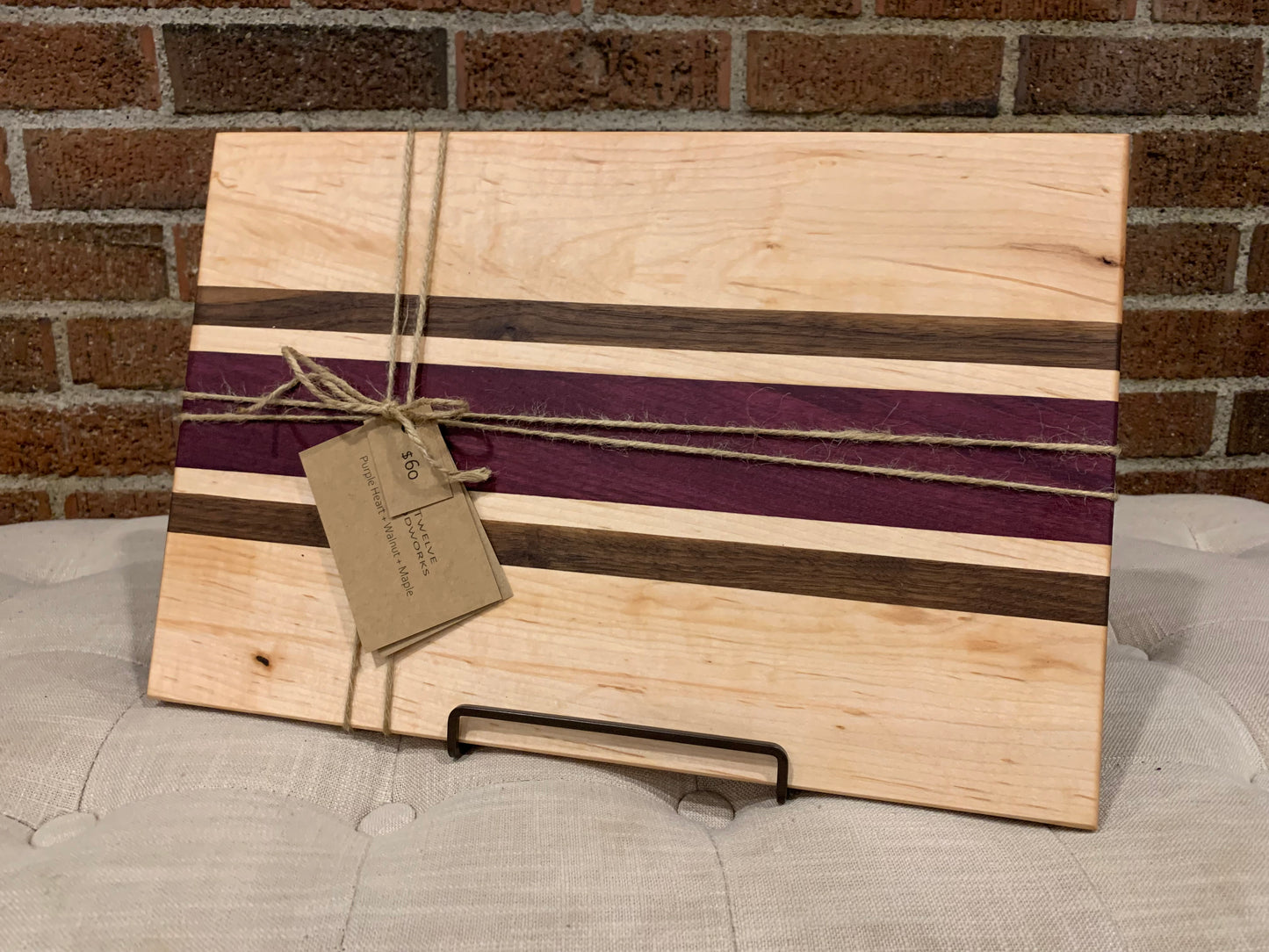 Purpleheart + Walnut + Maple Cutting Board