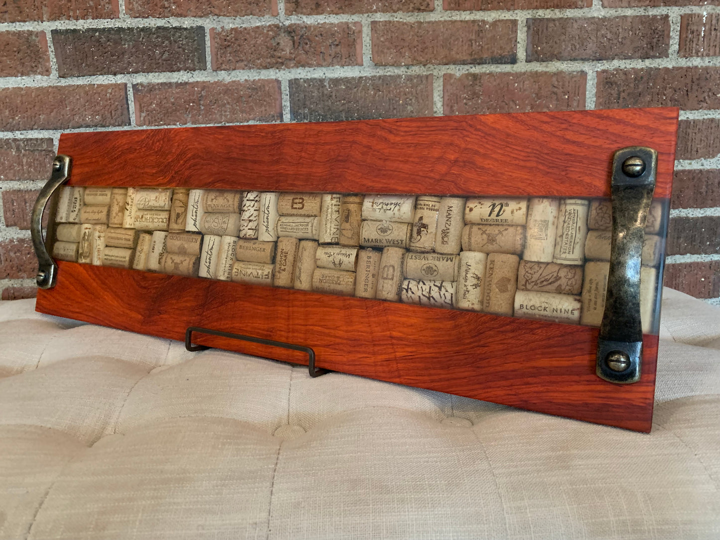Padauk + Cork Resin Serving Tray