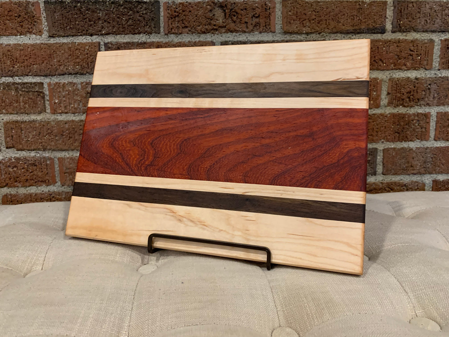 Padauk + Walnut + Maple Cutting Board