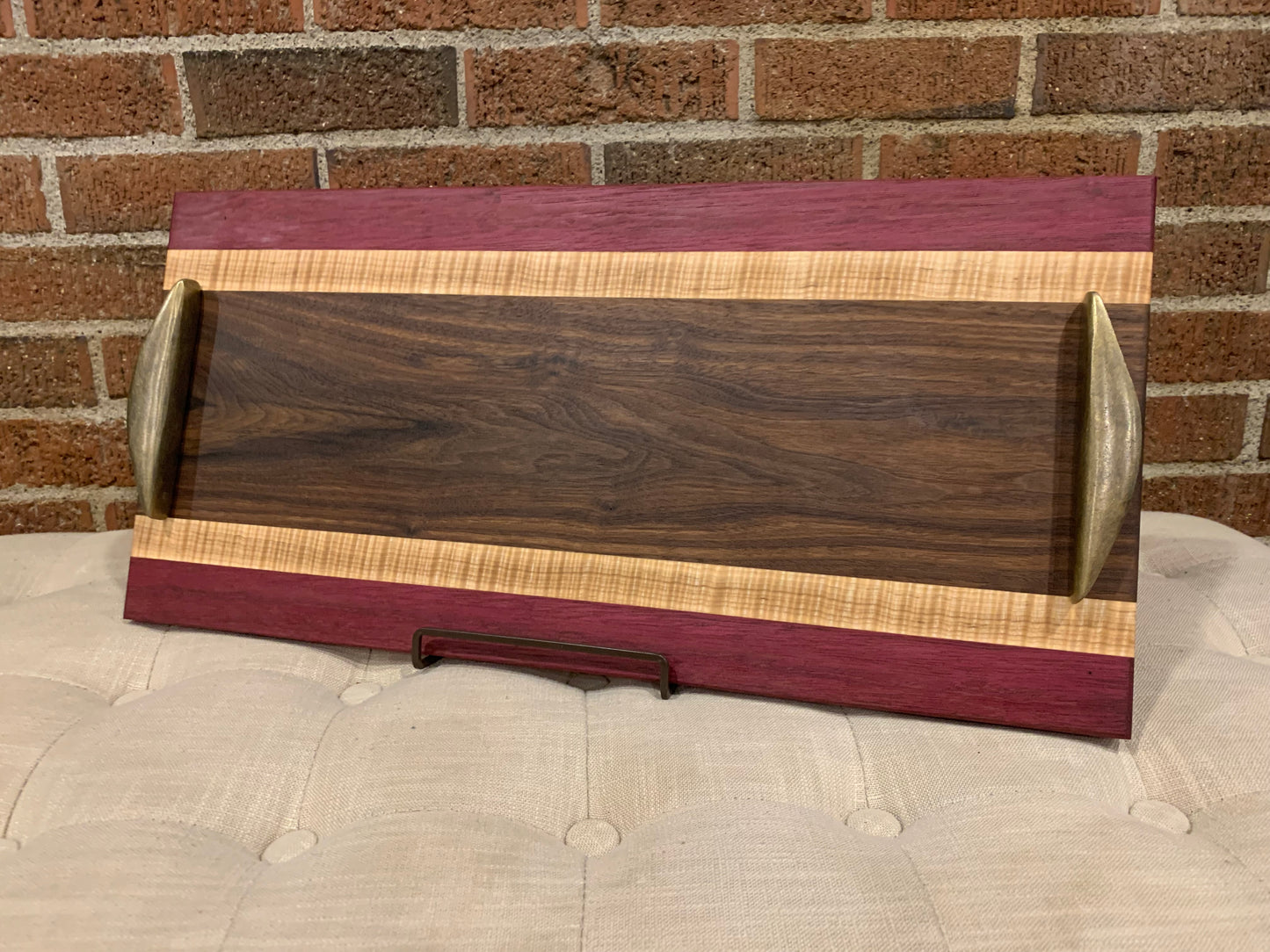 Walnut + Curly Maple + Purpleheart Serving Tray