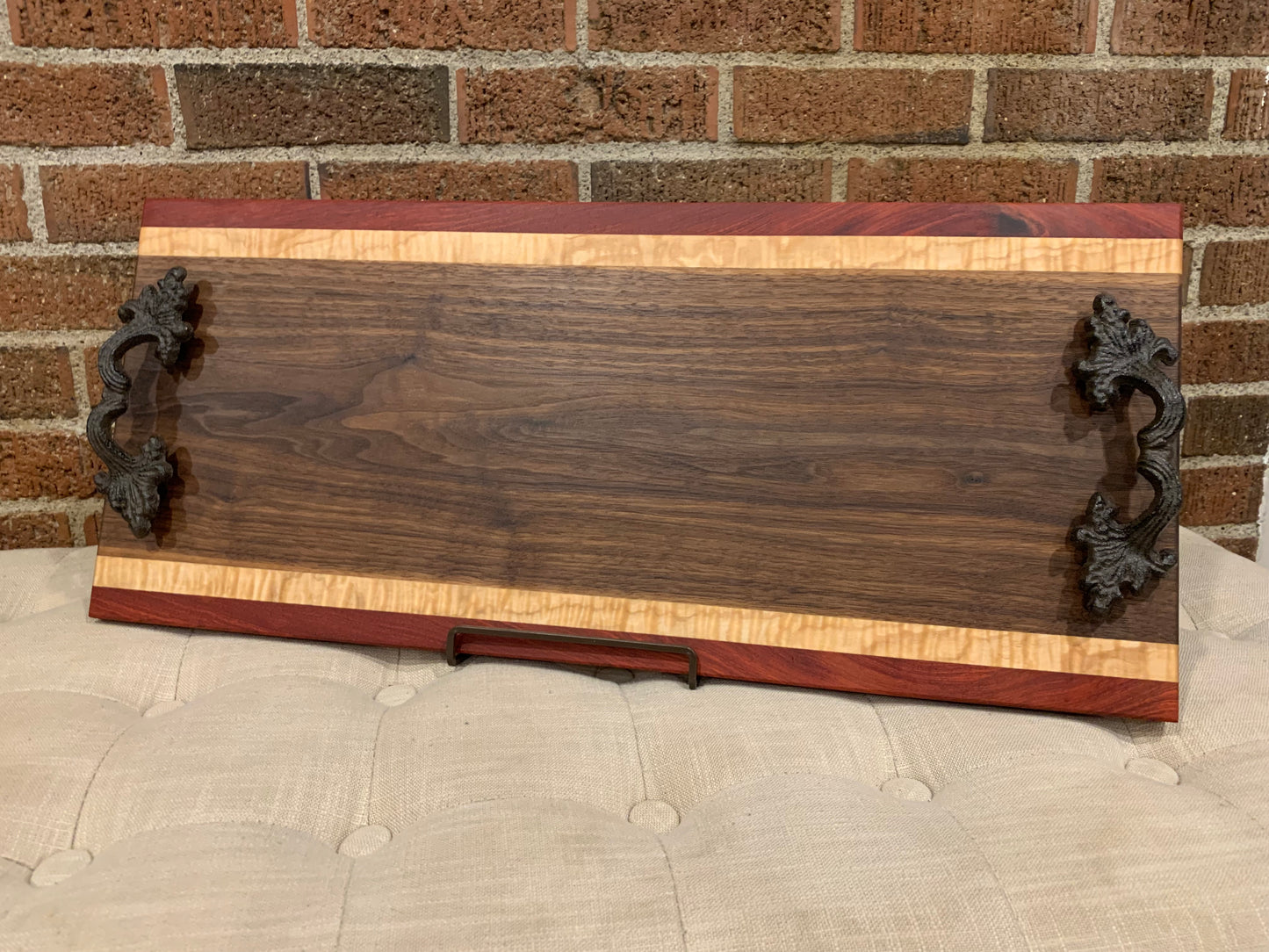 Walnut + Curly Maple + Redheart Serving Tray