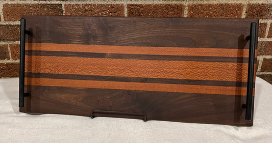 Leopardwood + Walnut Serving Tray