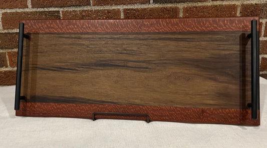 Leopardwood + Peruvian Walnut Serving Tray