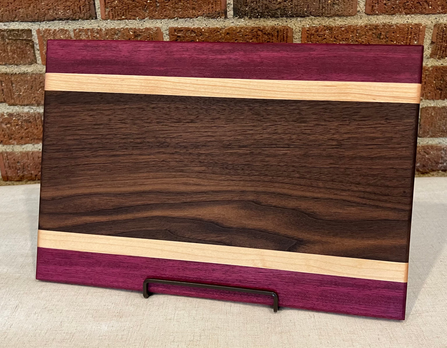 Walnut + Purpleheart + Maple Cutting Board