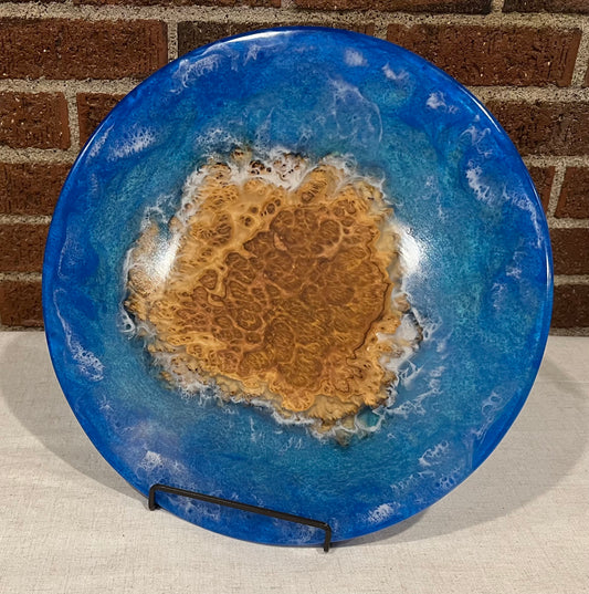 Brown Mellee Burl + Resin Lazy Susan