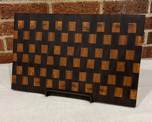 Walnut + Canarywood End Grain Cutting Board