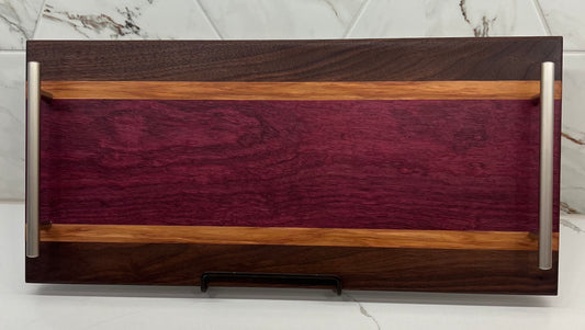 Walnut + Purpleheart + Hickory Serving Tray