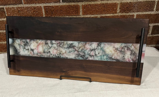 Walnut + Resin Serving Tray