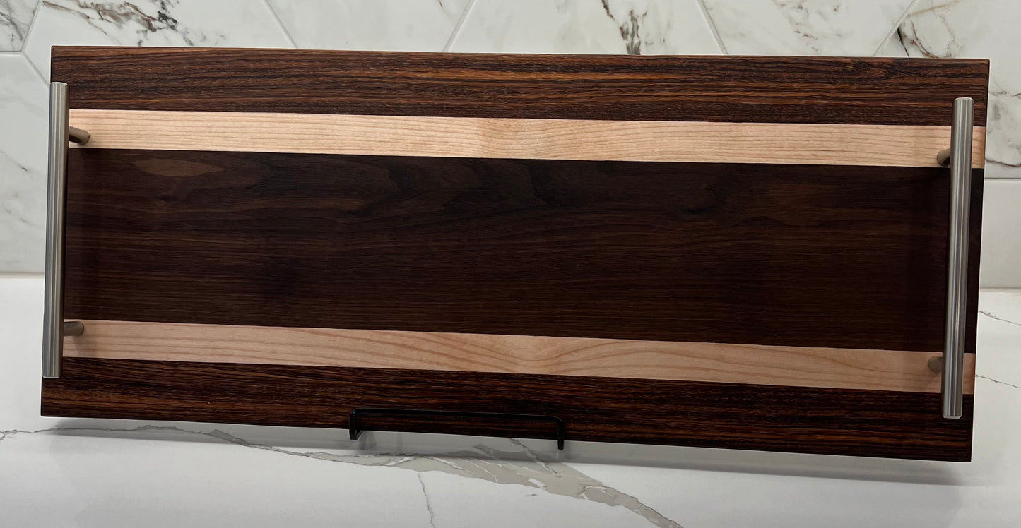 Zebrawood + Maple + Walnut Serving Tray