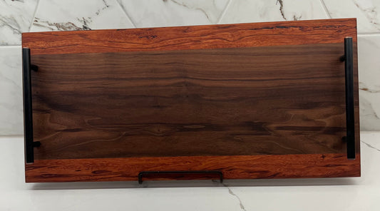 Red Zebrawood + Walnut Serving Tray