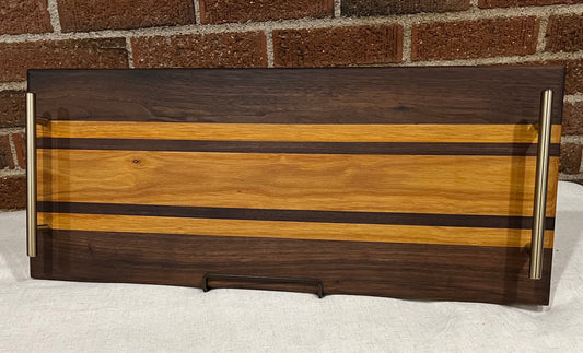 Canarywood + Walnut Serving Tray