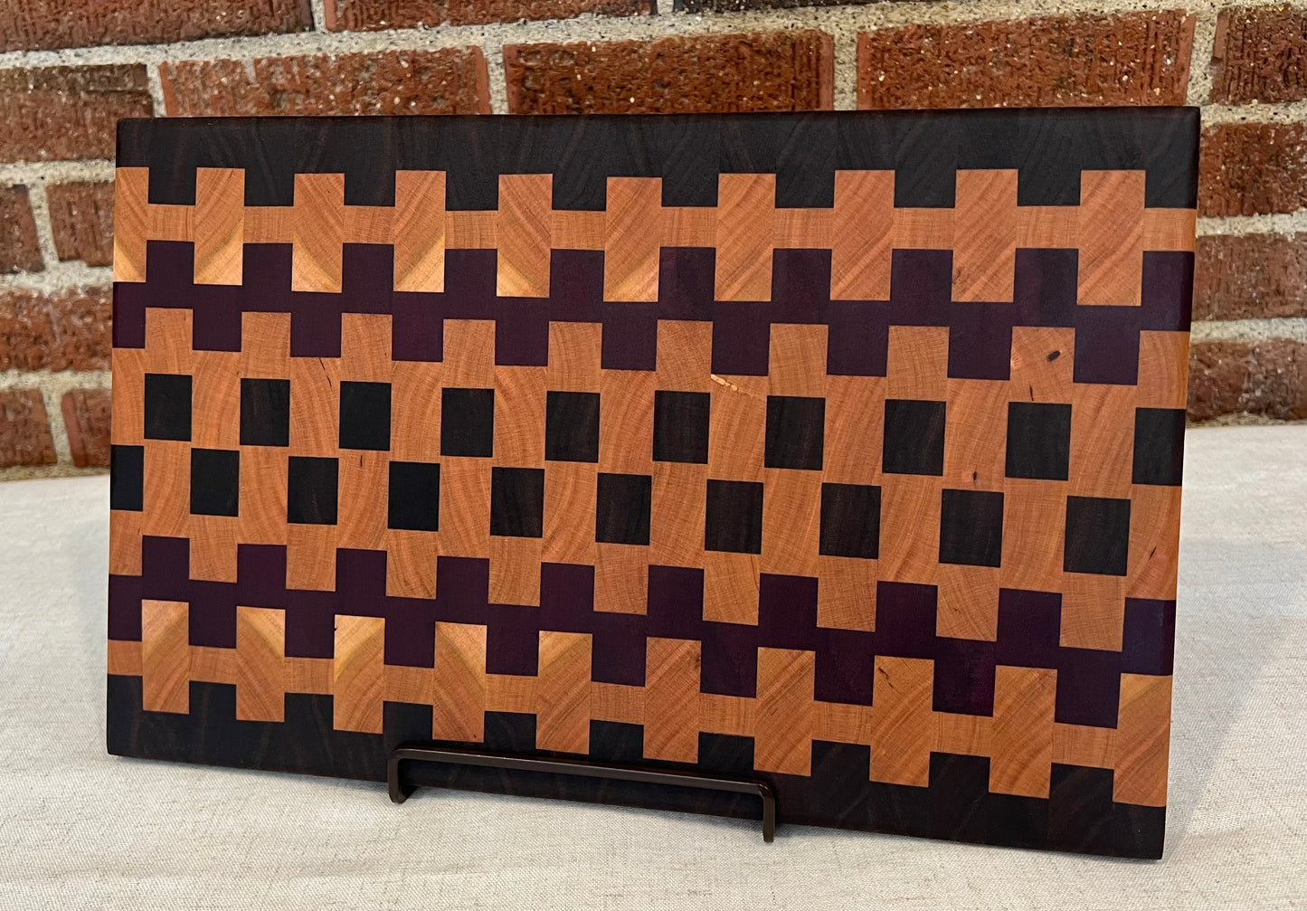 Walnut + Cherry + Purpleheart End Grain Cutting Board