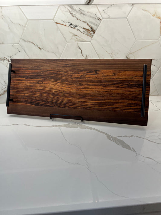 Walnut + Zebrawood Serving Tray