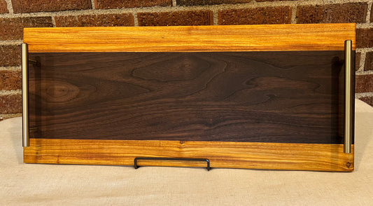 Walnut + Canarywood Serving Tray