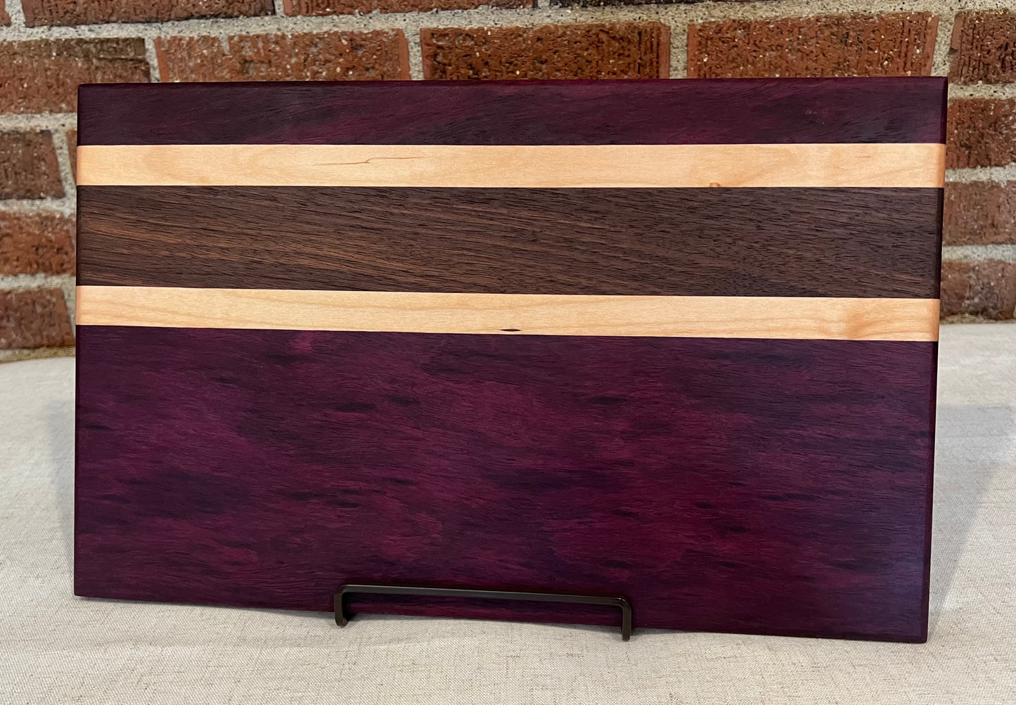 Purpleheart + Maple + Walnut Cutting Board