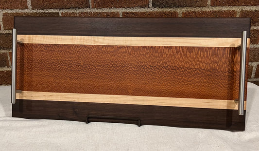 Walnut + Maple + Leopardwood Serving Tray