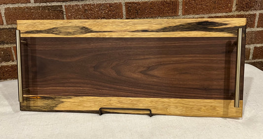 Walnut + Black Limba Serving Tray