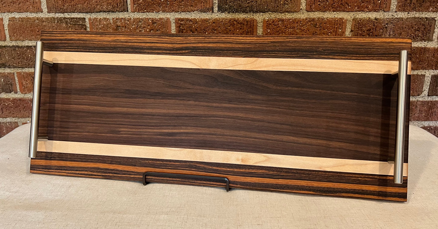 Walnut + Zebrawood + Maple Serving Tray