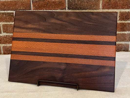 Walnut + Leopardwood Cutting Board