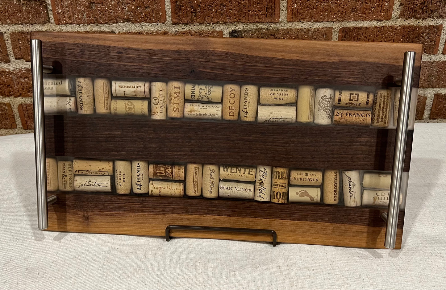 Walnut + Resin Serving Tray