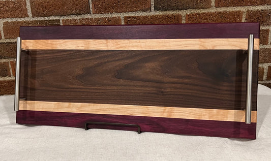 Maple + Walnut + Purpleheart Serving Tray