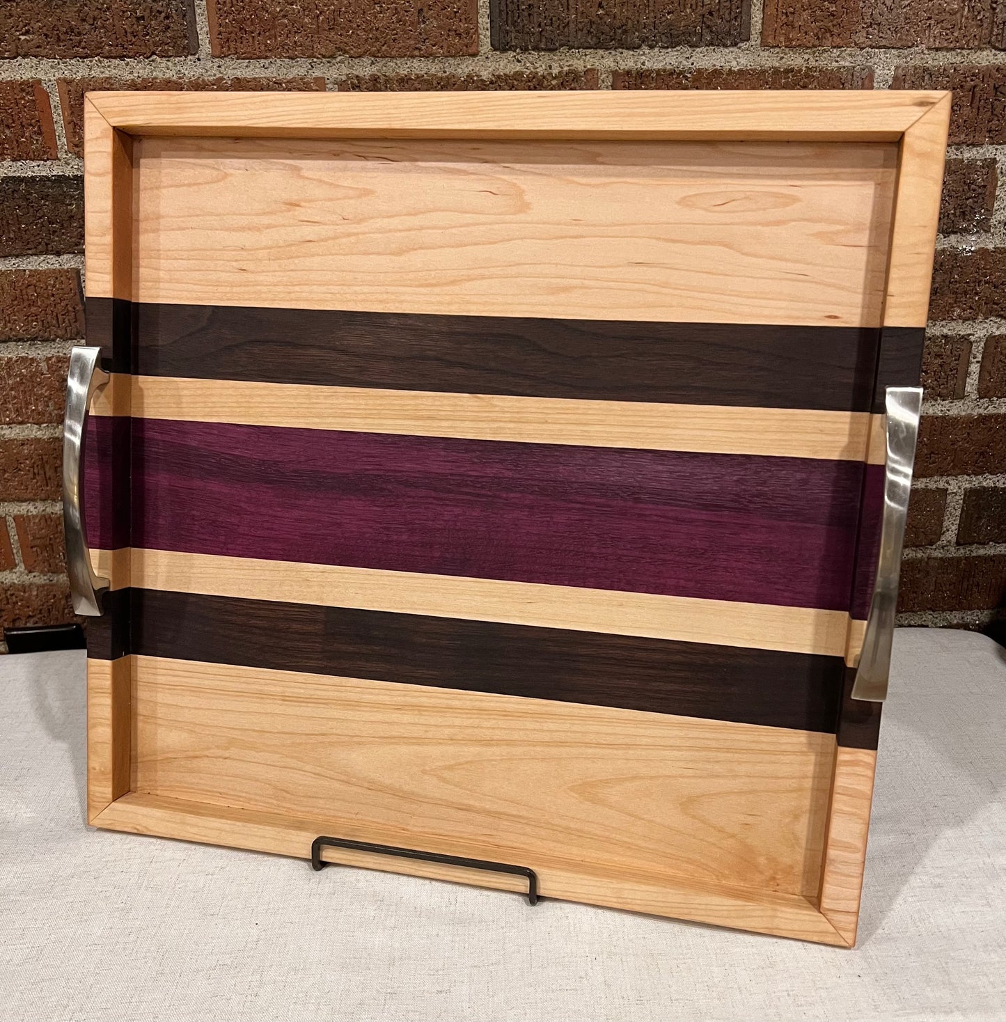 Maple + Walnut + Purpleheart Ottoman Tray