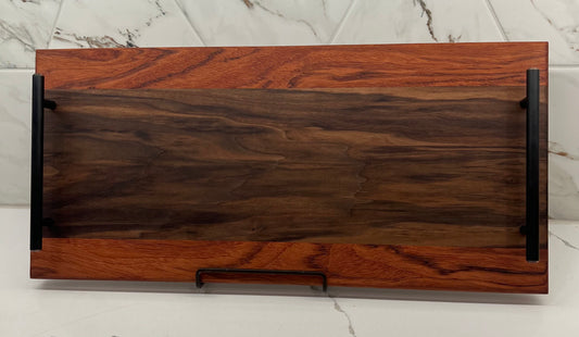 Red Zebrawood + Walnut Serving Tray