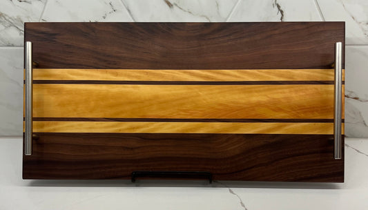 Walnut + Yellowheart Serving Tray