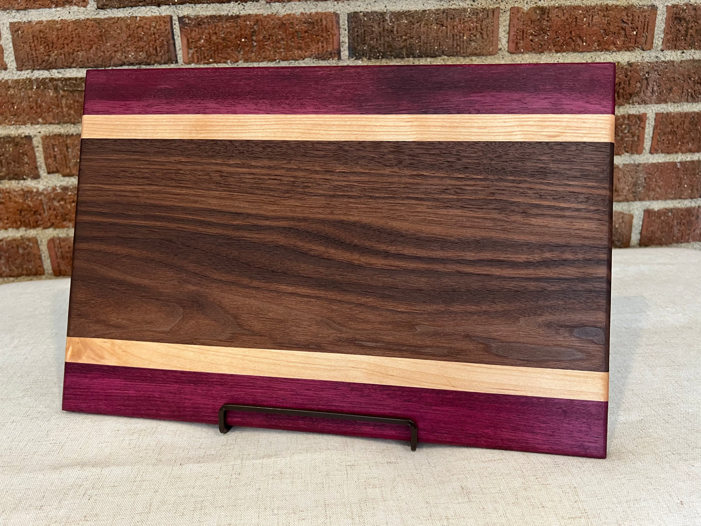 Walnut + Purpleheart + Maple Cutting Board