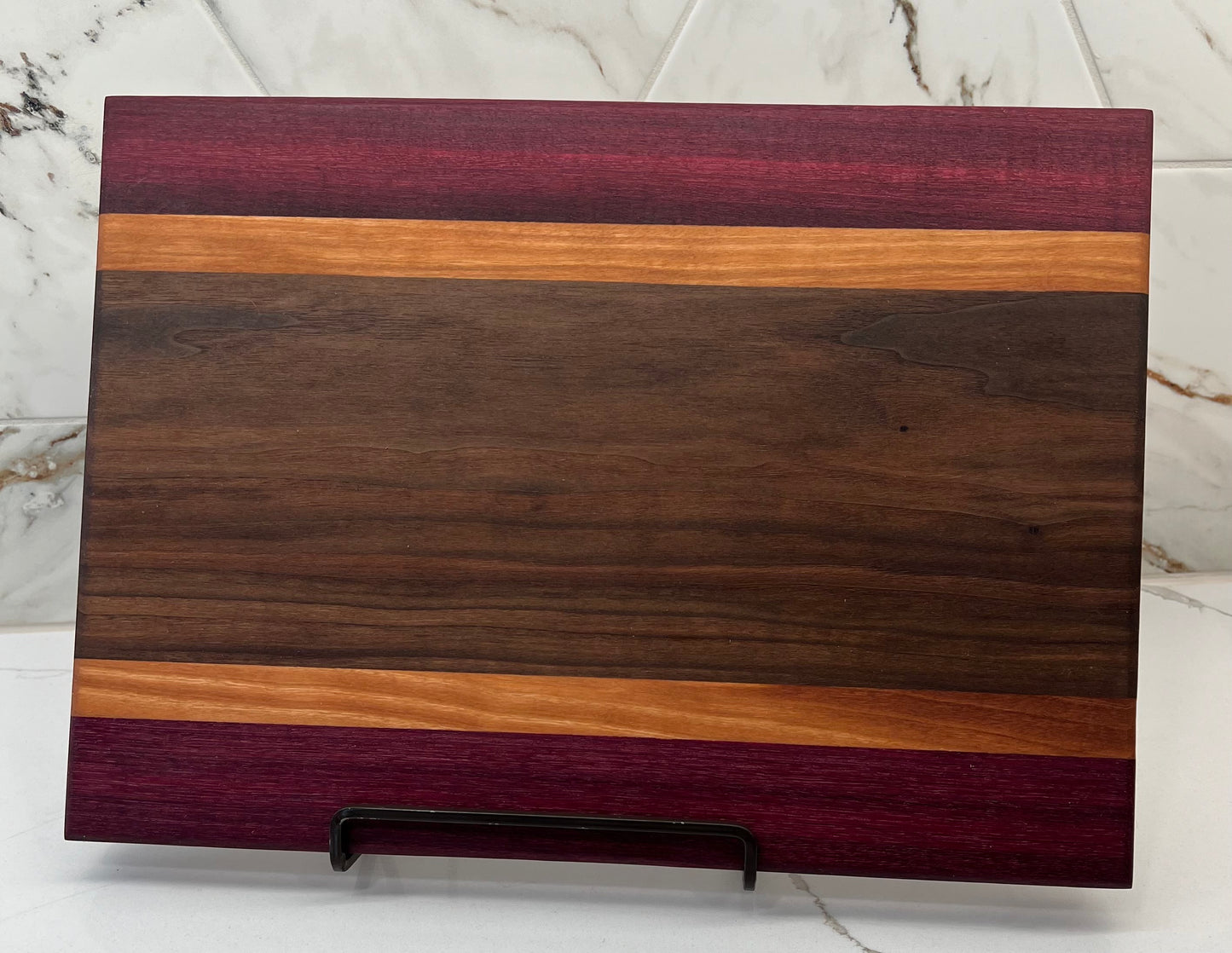 Purpleheart + Walnut + Cherry Cutting Board