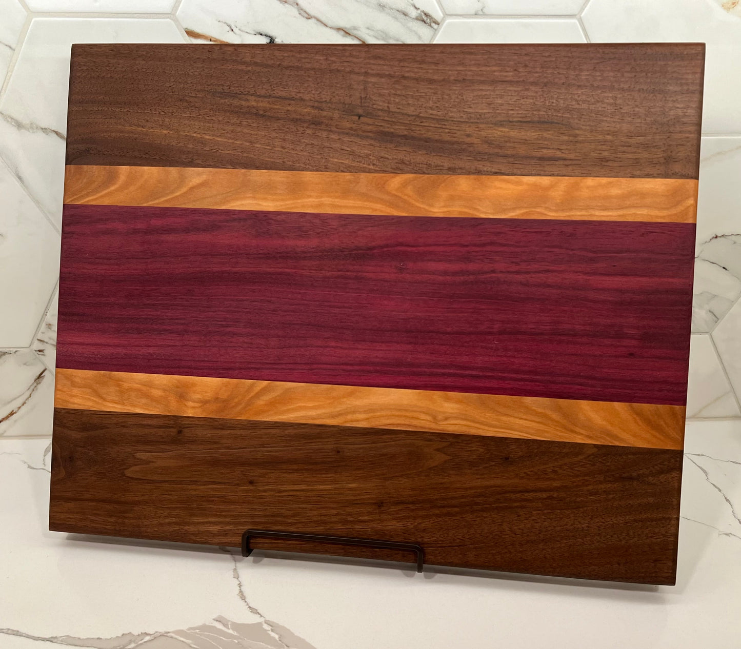 Walnut + Purpleheart + Cherry Cutting Board (LARGE)