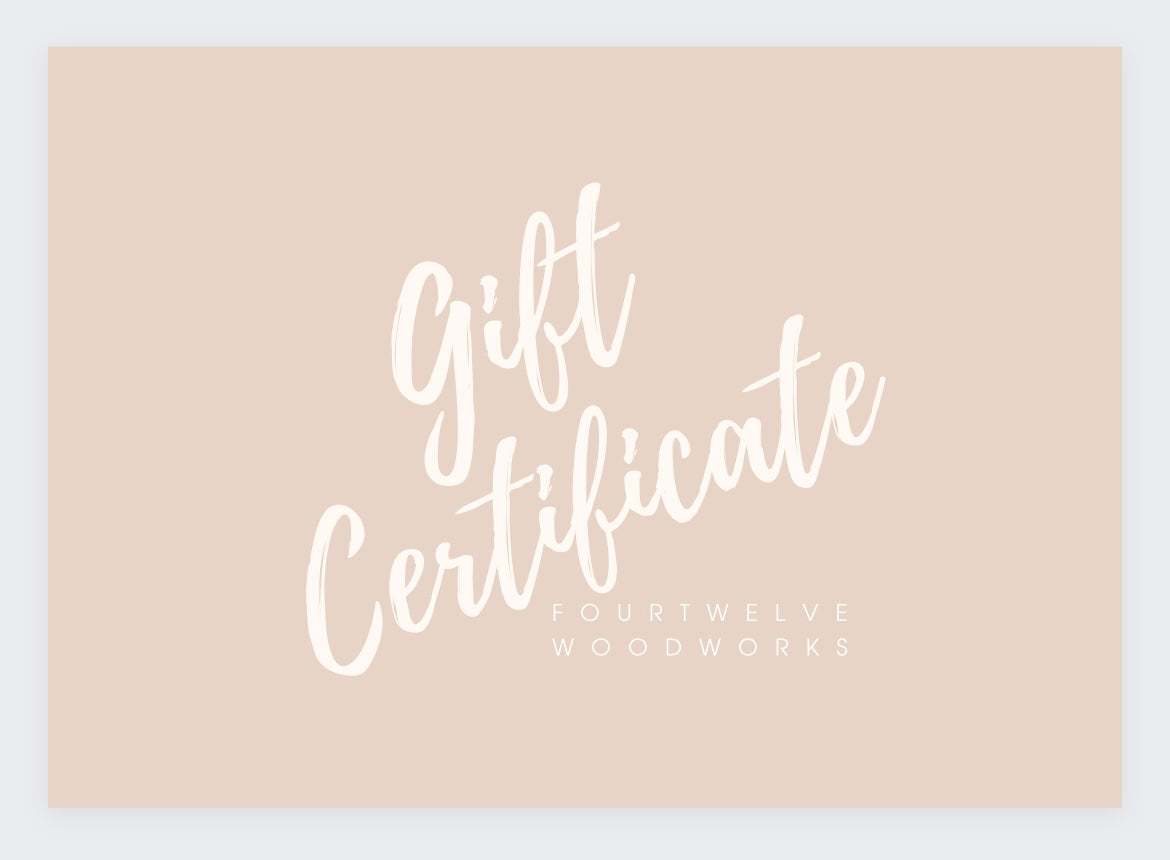 Gift Certficate