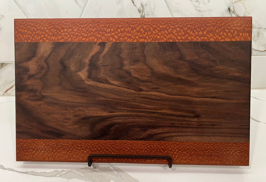 Leopardwood + Walnut Cutting Board