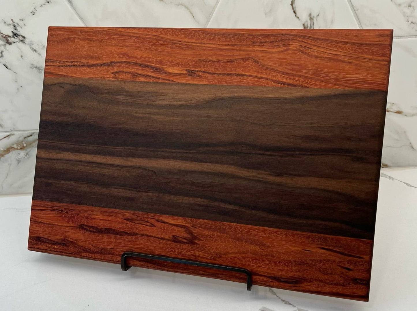 Red Zebrawood + Walnut Cutting Board