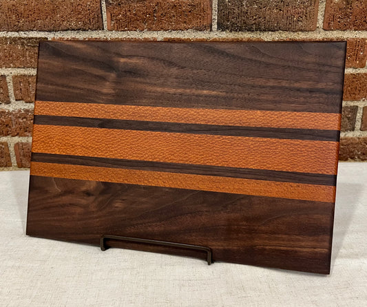 Walnut + Leopardwood Cutting Board