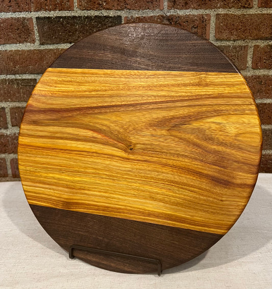 Walnut + Canarywood Round Board