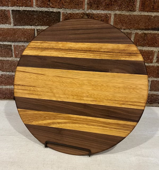 African Teak + Walnut Lazy Susan