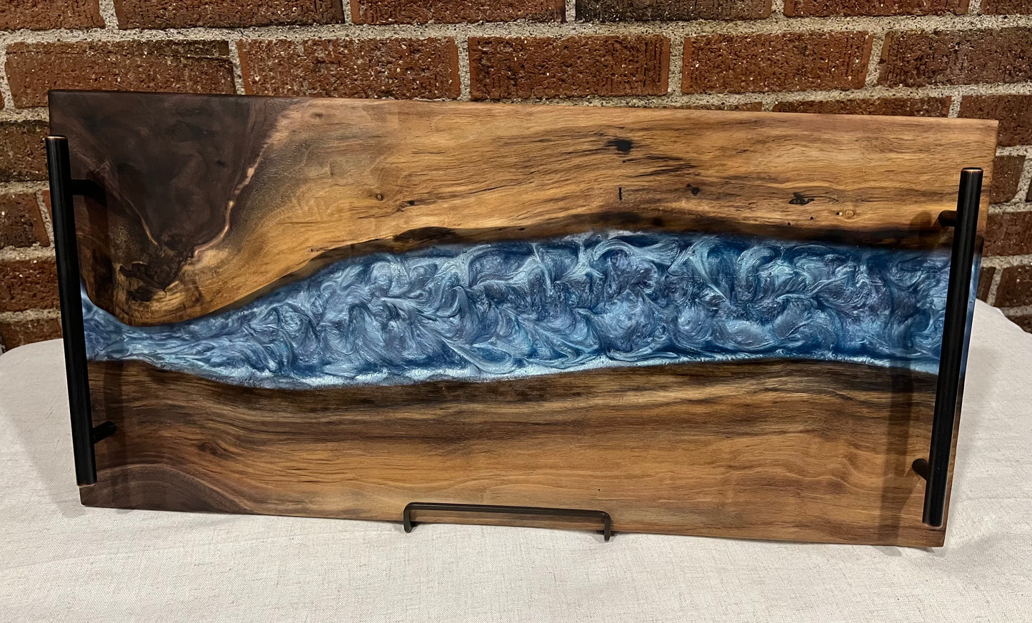 Walnut + Resin Serving Tray