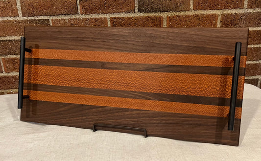 Walnut + Leopardwood Serving Tray