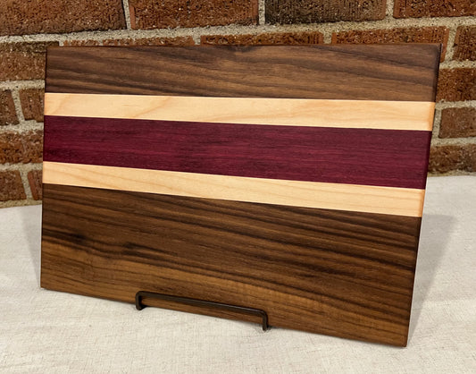 Walnut + Maple + Purpleheart Cutting Board